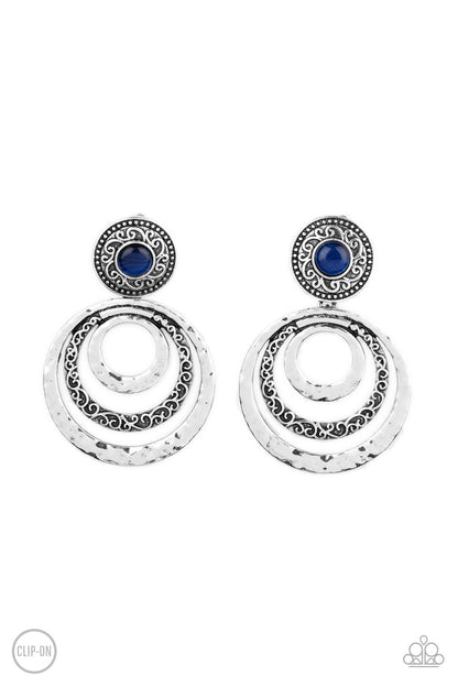 Paparazzi Accessories-Bare Your Soul Blue Earrings