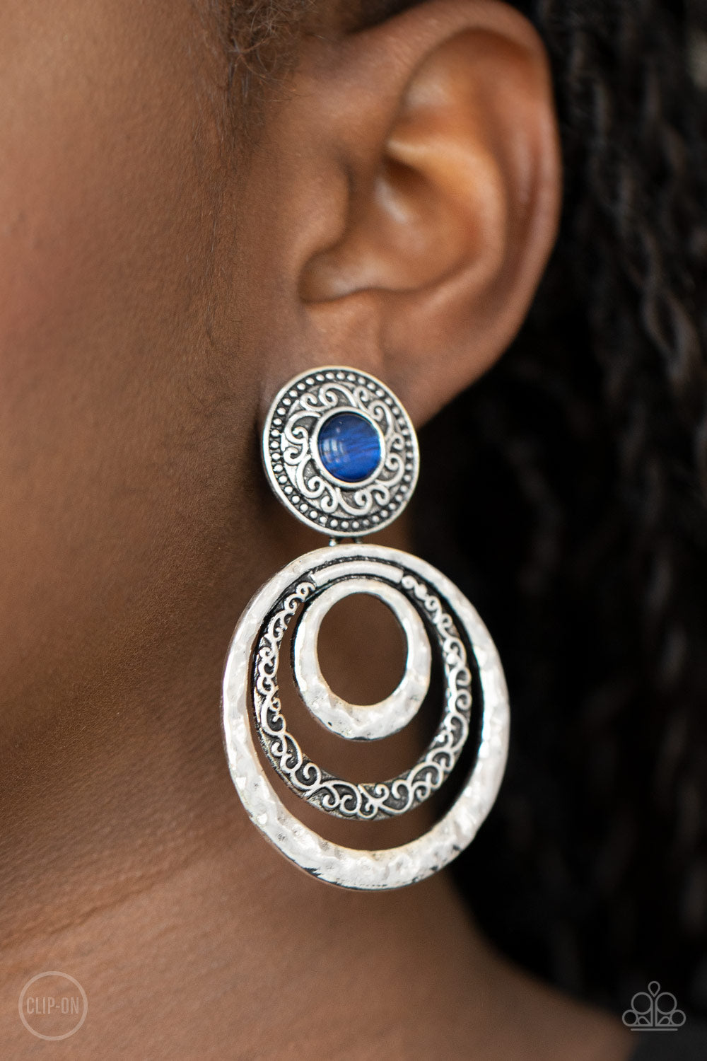 Paparazzi Accessories-Bare Your Soul Blue Earrings