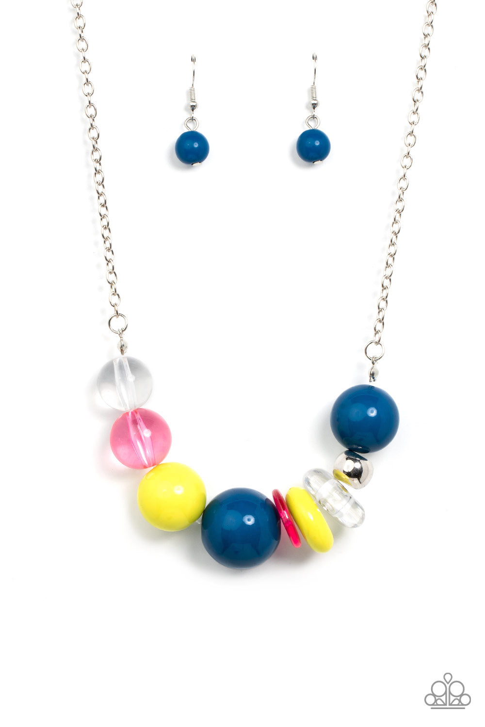 Paparazzi Accessories-Bauble Bonanza Multi Glassy Acrylic Bead Necklace Set