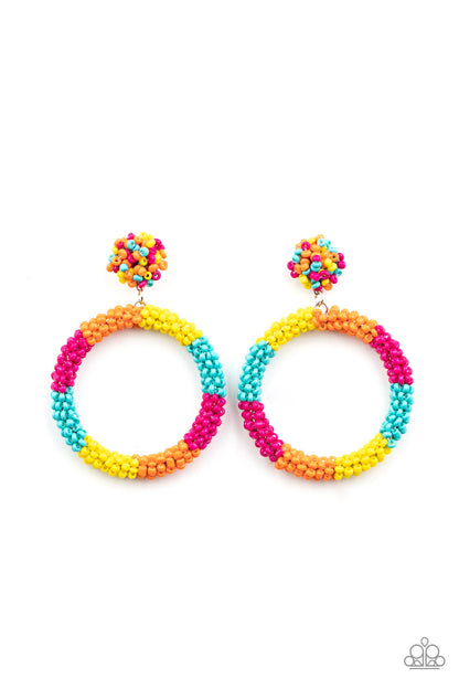 Paparazzi Accessories-Be All You Can BEAD Multi Seed Earrings