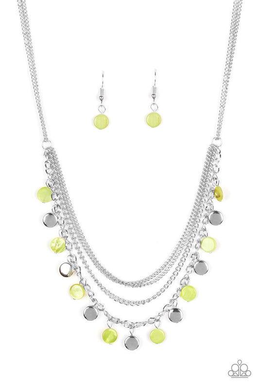 Paparazzi Accessories-Beach Flavor Green Necklace Set