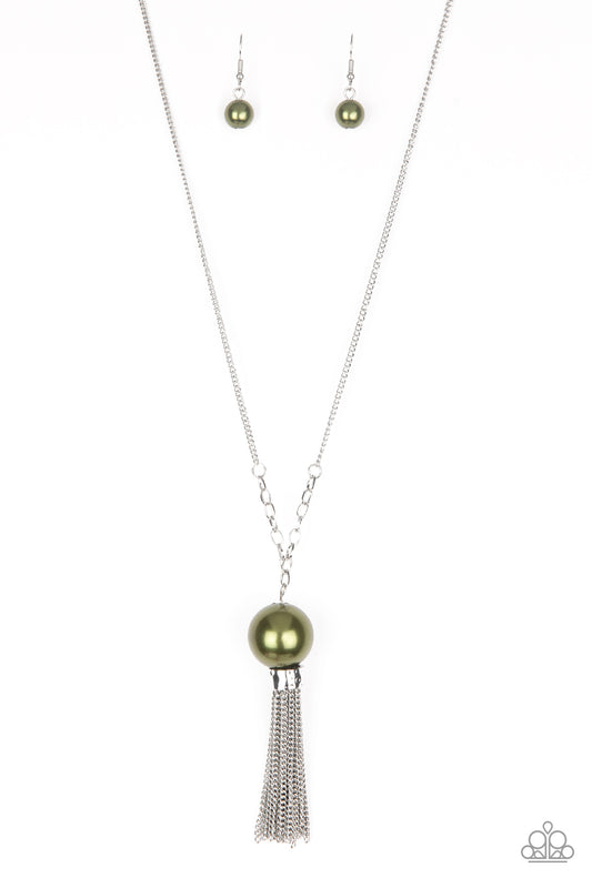 Paparazzi Accessories-Belle Of The BALLROOM Green Necklace Set