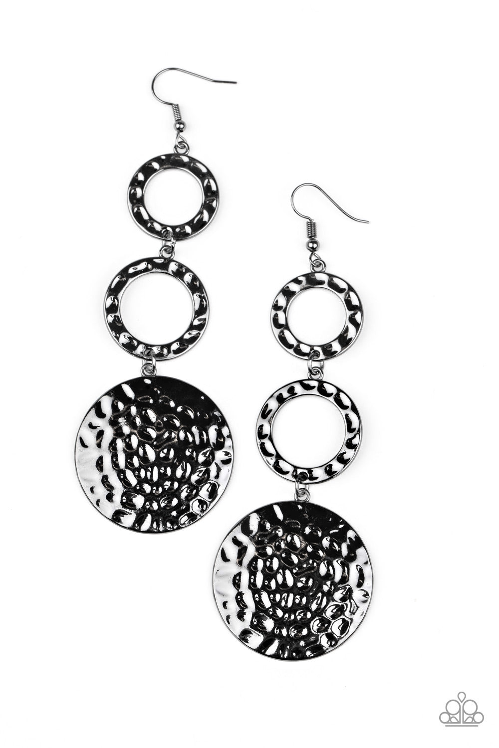 Paparazzi Accessories-Blooming Baubles Black Earrings