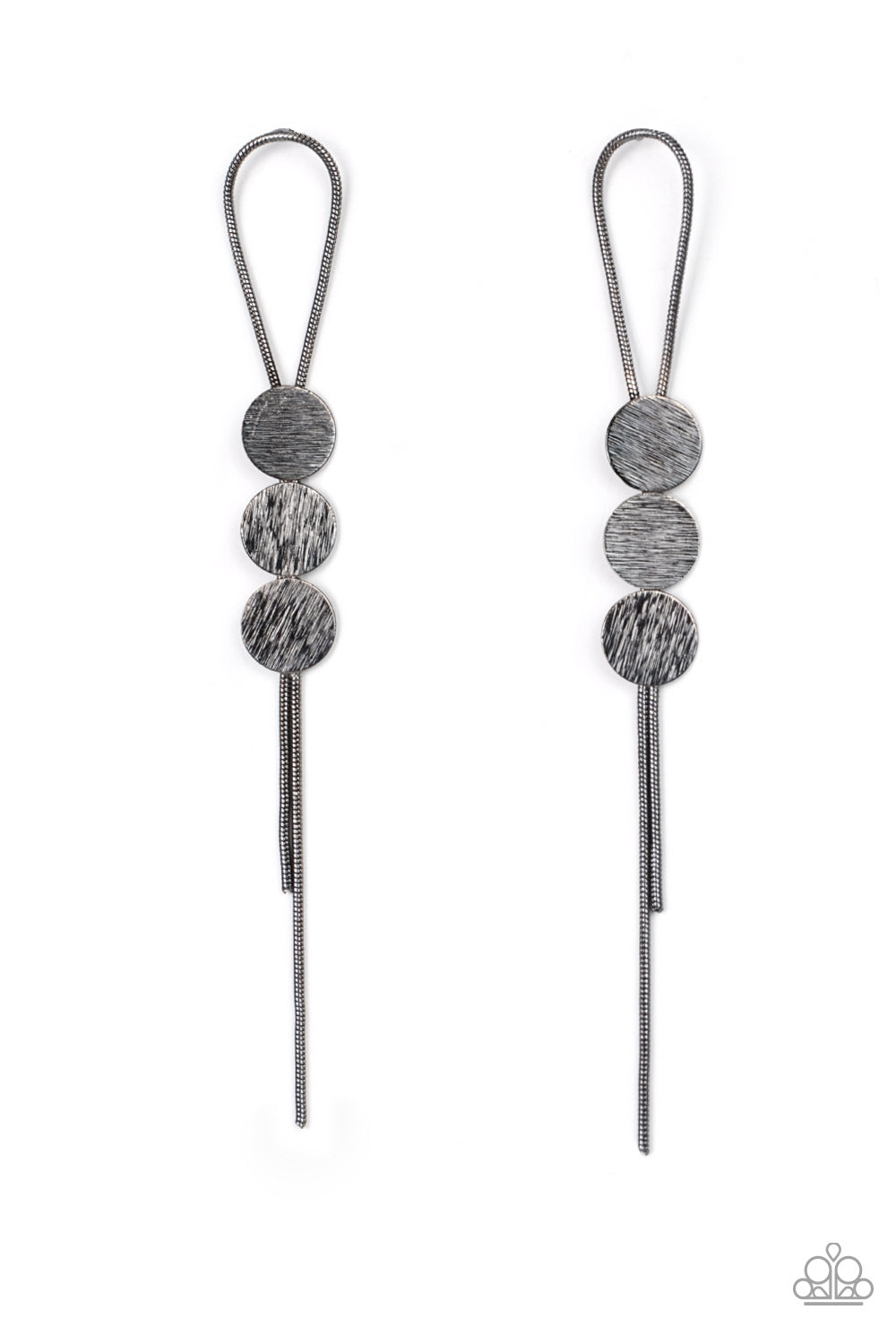 Paparazzi Accessories-Bolo Beam Round Trio Snake Loop Earrings