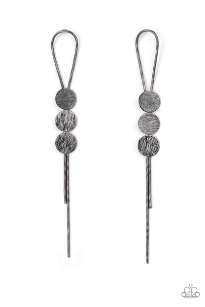 Paparazzi Accessories-Bolo Beam Round Trio Snake Loop Earrings