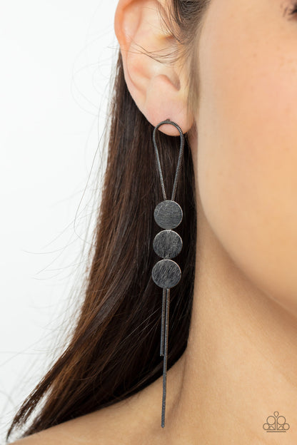 Paparazzi Accessories-Bolo Beam Round Trio Snake Loop Earrings