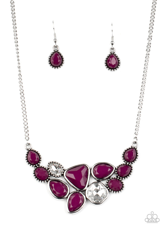 Paparazzi Accessories-Breathtaking Brilliance Purple Necklace Set