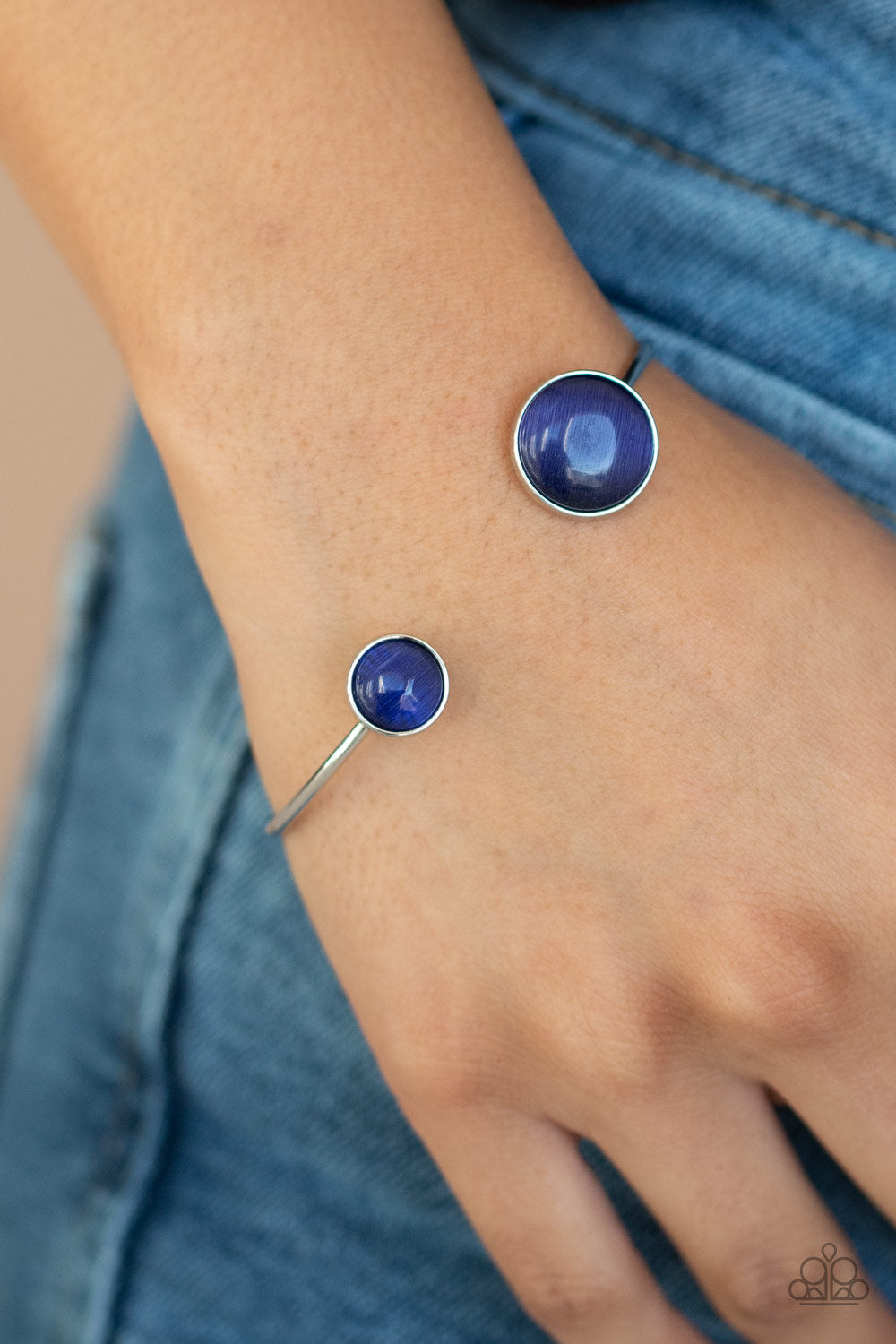 Paparazzi Accessories-Brilliantly Basic Blue Cuff Bracelet