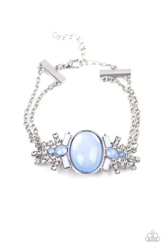 Paparazzi Accessories-Brilliantly Boho Blue Opaque Bracelet