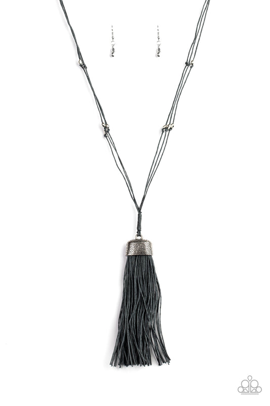 Paparazzi Accessories-Brush It Off Silver Necklace Set