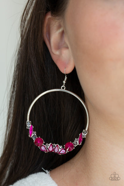 Paparazzi Accessories-Business Casual Pink Earrings