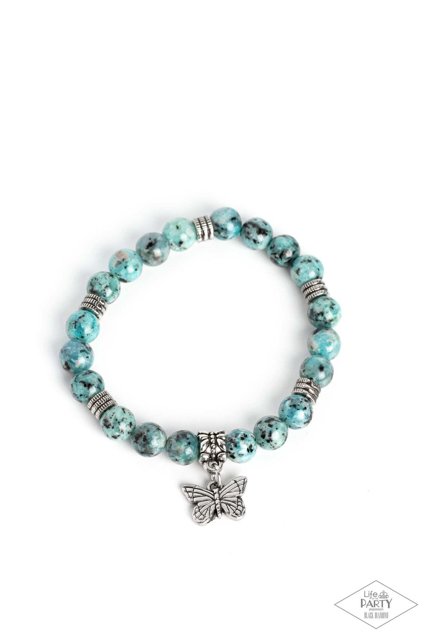 Paparazzi Accessories-Butterfly Nirvana Blue LOTP Butterfly Charm Bracelet