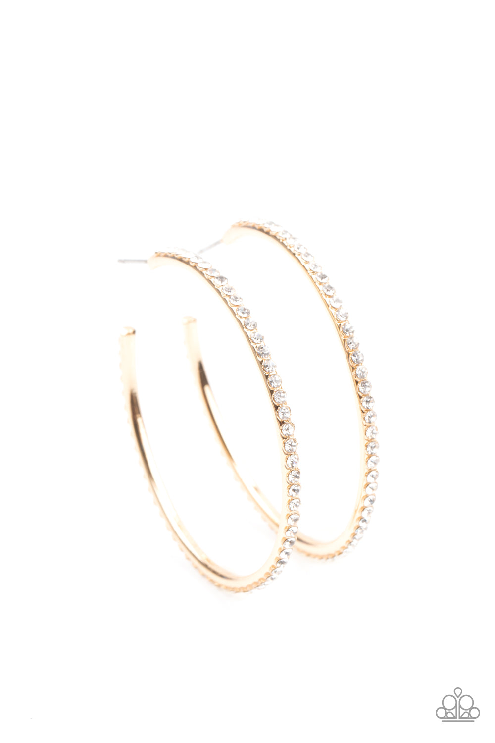 Paparazzi Accessories-By Popular Vote Gold Wraparound Hoop Earring