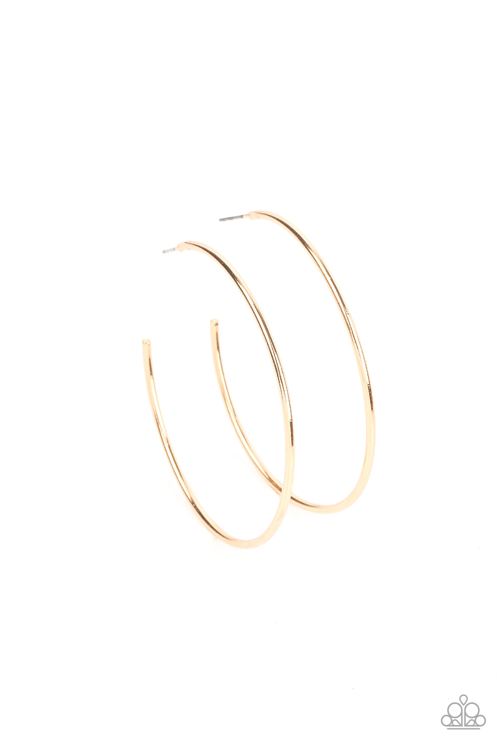 Paparazzi Accessories-Can I Get a HOOP HOOP Gold Boldly Hoop Earrings