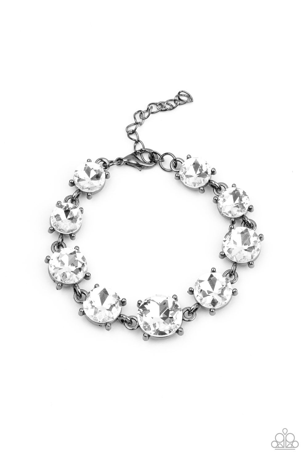 Paparazzi Accessories-Can't Believe My ICE  Black Bracelet