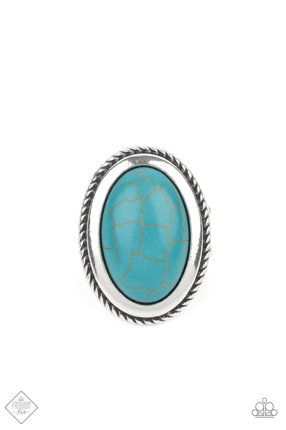 Paparazzi Accessories-Canyon Sanctuary Blue Oval Turquoise Ring