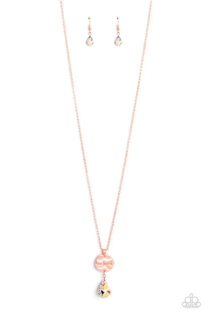 Paparazzi Accessories-Caring Couture Multi Copper "Be Kind" Necklace Set