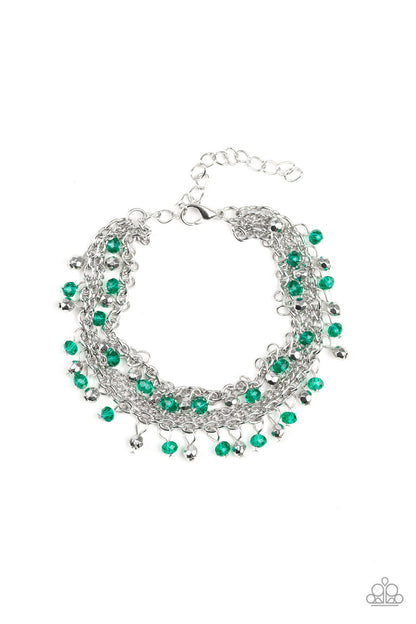 Paparazzi Accessories-Cash Confidence Green Bracelet