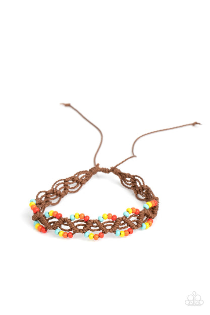 Paparazzi Accessories-Cast a Wide Net Dainty Seed Bead Braided Bracelet