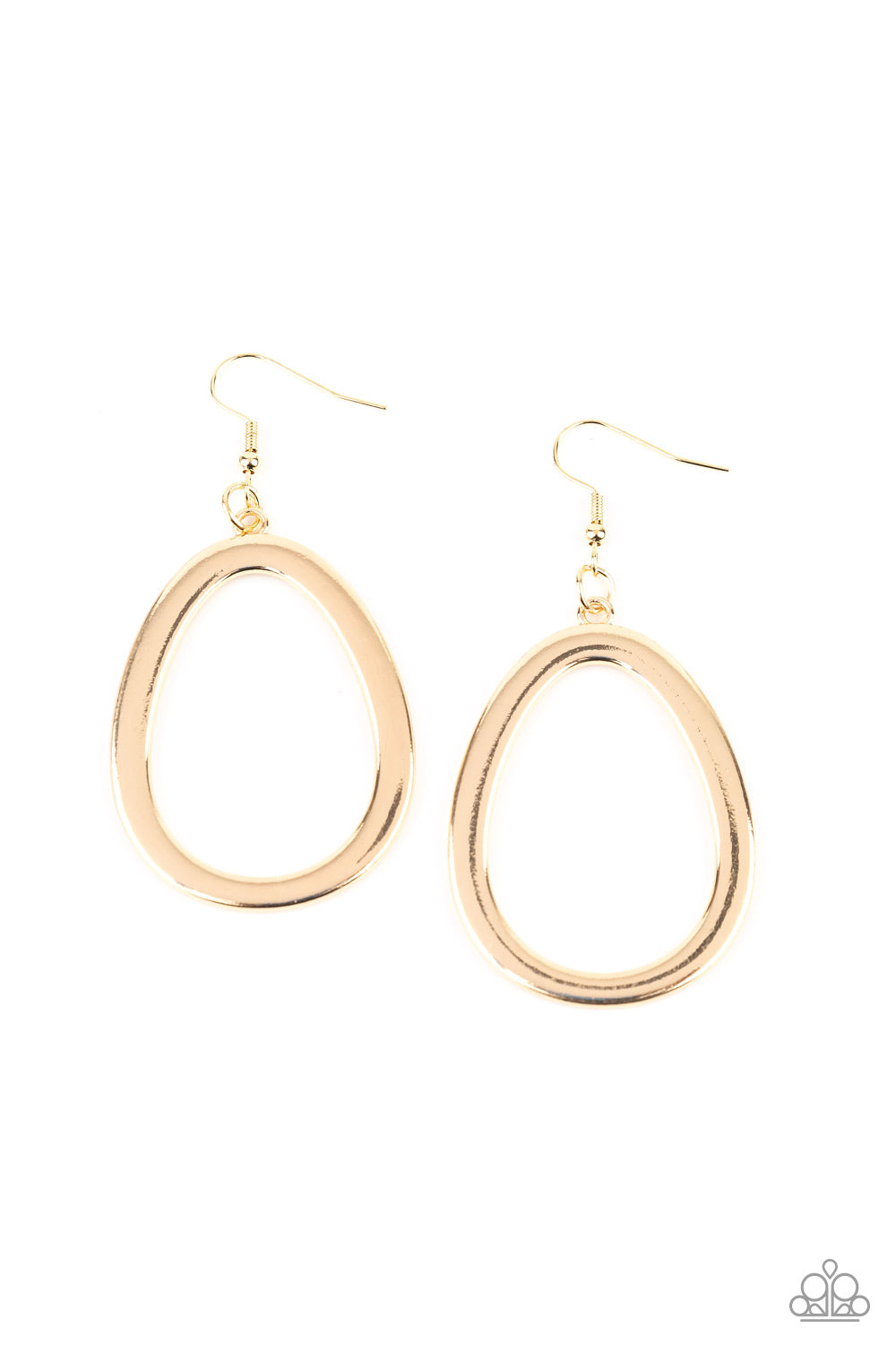 Paparazzi Accessories-Casual Curves Gold Earrings