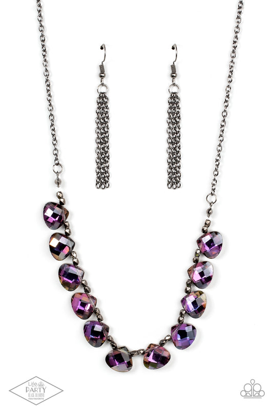 Paparazzi Accessories-Catch A Fallen Star Multi Iridescent Teardrop Necklace Set