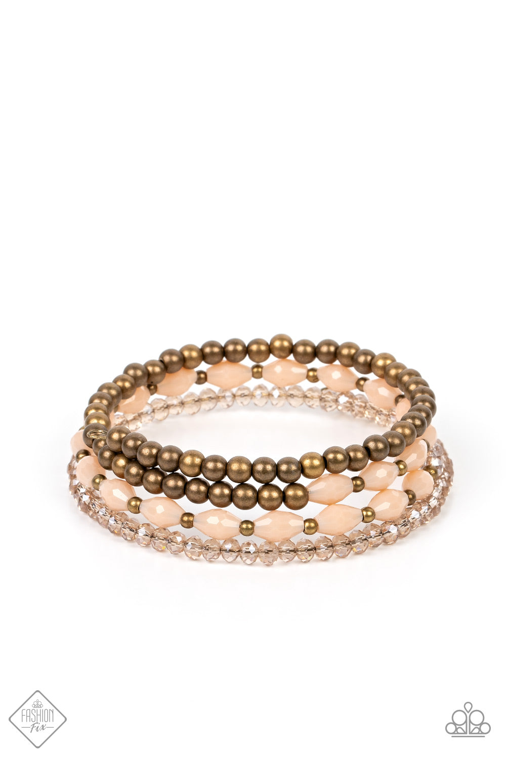 Paparazzi Accessories-Celestial Chapter Brass Opaque Bead 2022 FF Bracelet