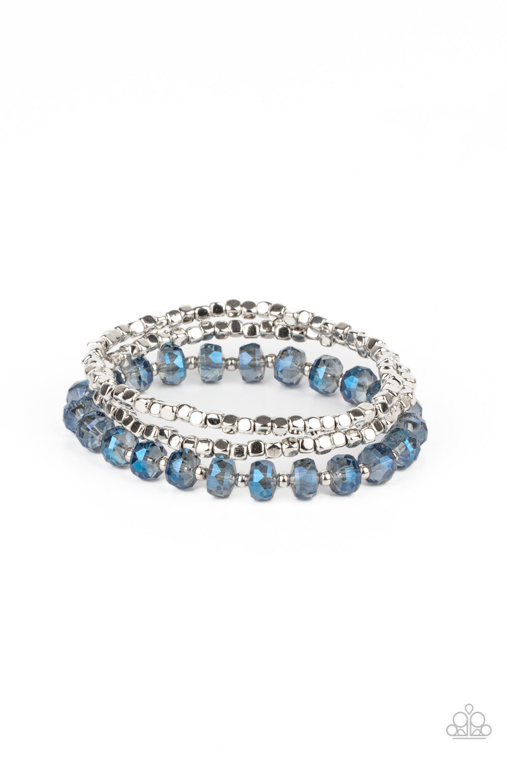 Paparazzi Accessories-Celestial Circus Blue Iridescent Bracelet