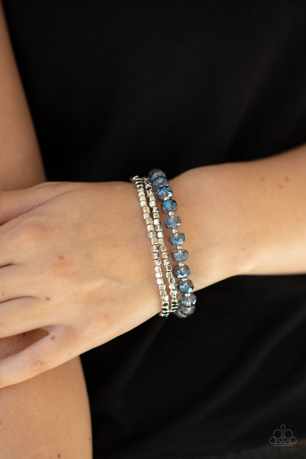 Paparazzi Accessories-Celestial Circus Blue Iridescent Bracelet