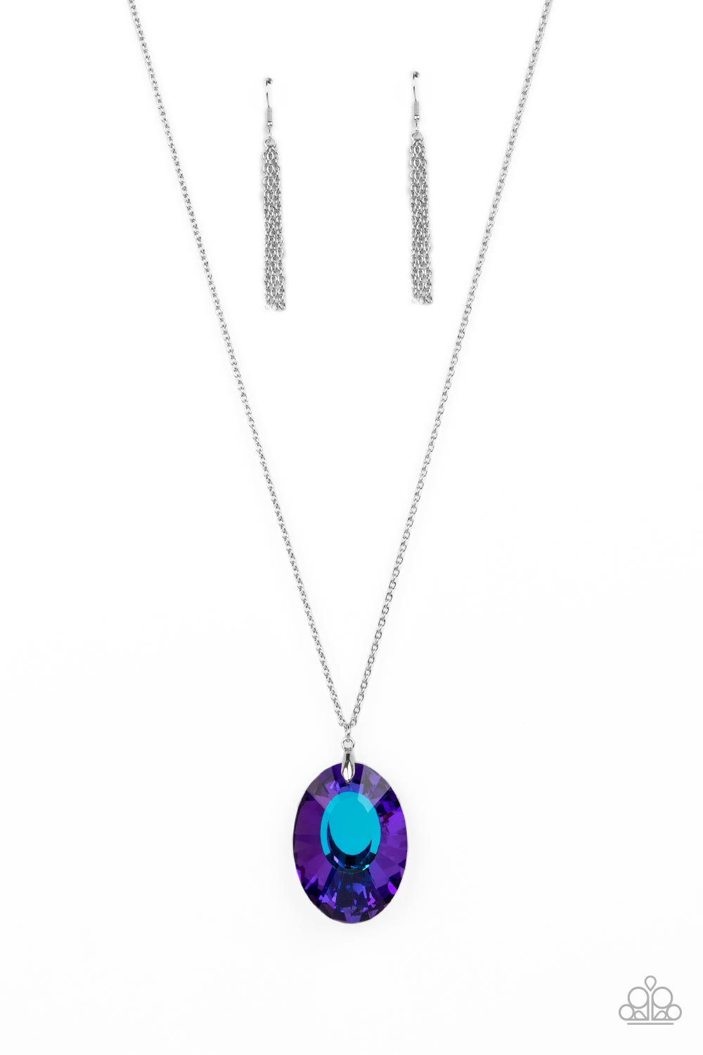 Paparazzi Accessories-Celestial Essence Blue Iridescent Necklace Set