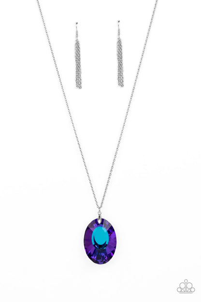 Paparazzi Accessories-Celestial Essence Blue Iridescent Necklace Set