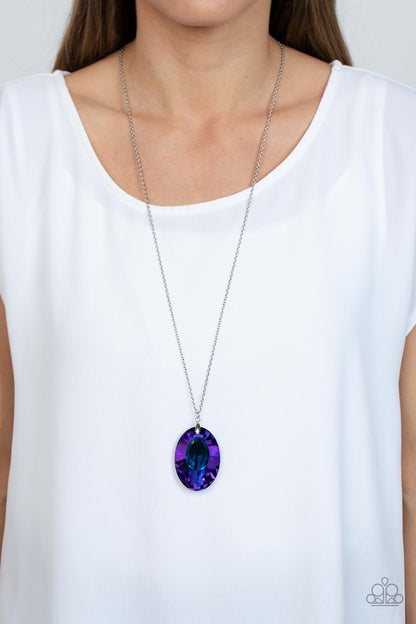 Paparazzi Accessories-Celestial Essence Blue Iridescent Necklace Set