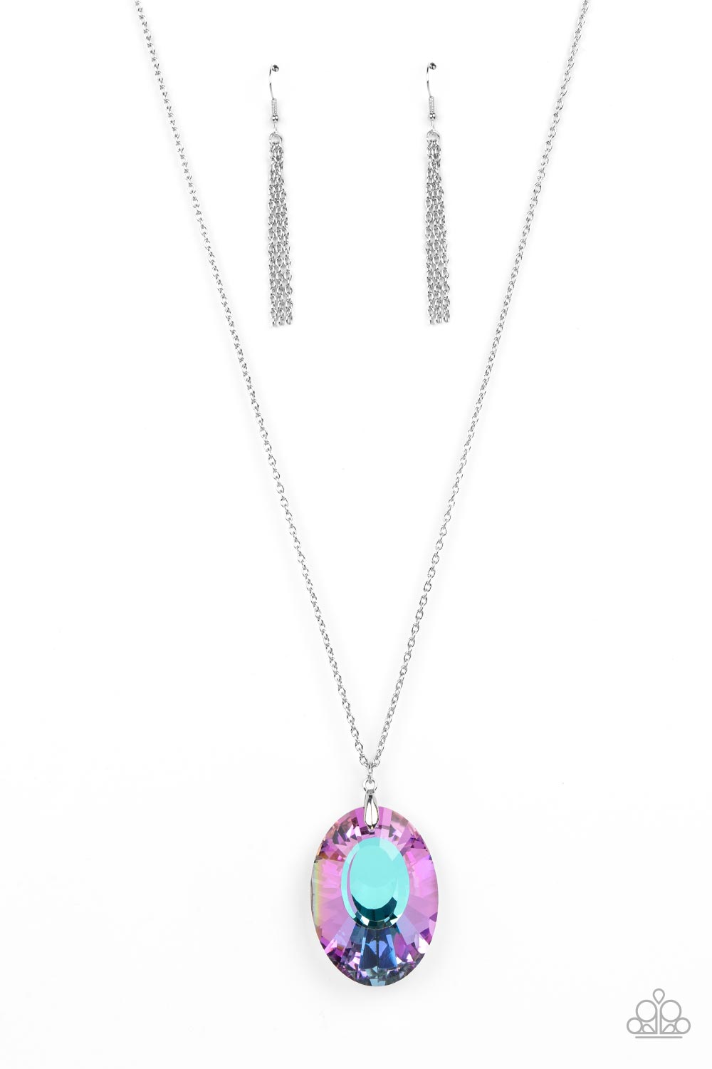 Paparazzi Accessories-Celestial Essence Purple Iridescent Necklace Set