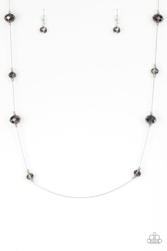Paparazzi Accessories=Champagne On The Rocks Iridescent Bead Necklace Set