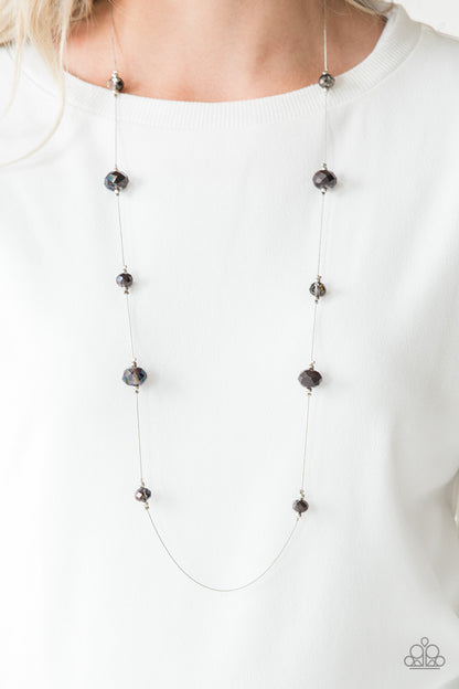 Paparazzi Accessories=Champagne On The Rocks Iridescent Bead Necklace Set