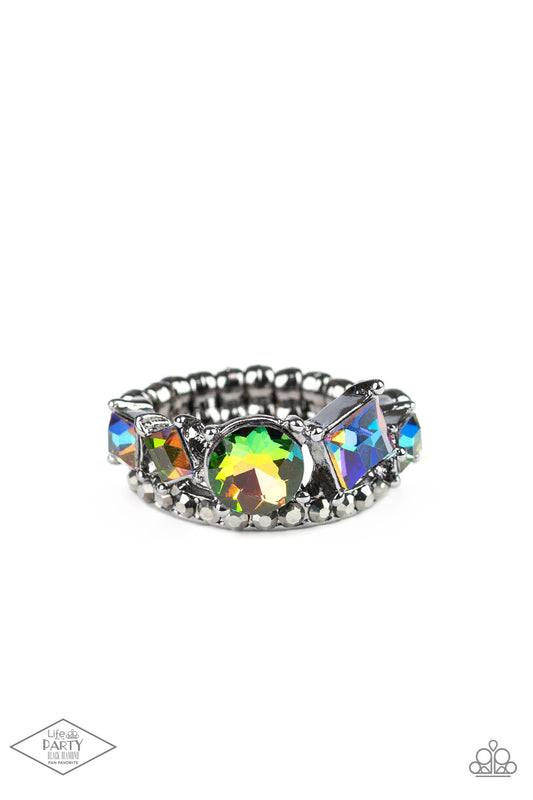 Paparazzi Accessories-Champion Couture Multi Oil Spill Ring