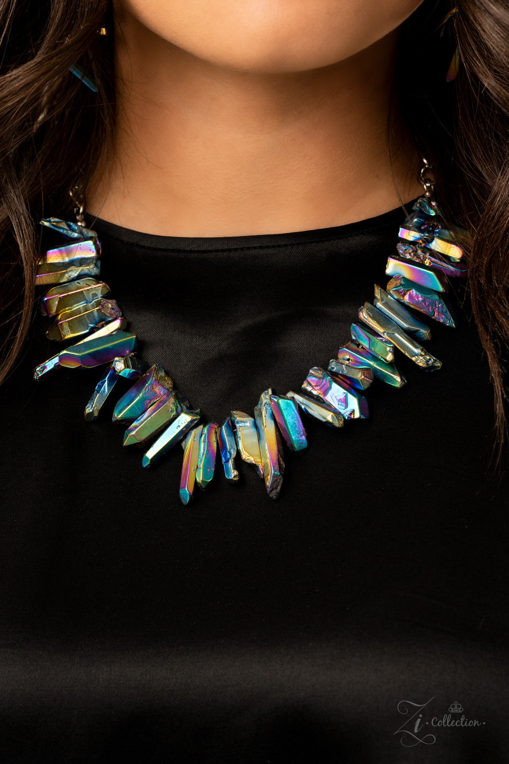 Paparazzi Accessories-Charismatic Oil Spill Zi Collection Necklace Set