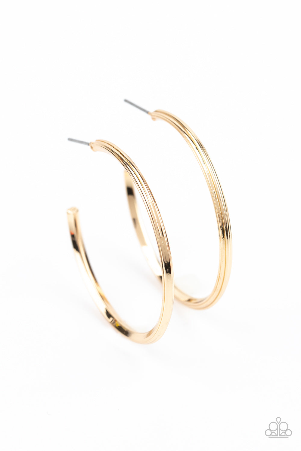 Paparazzi Accessories-Chic As Can Be Gold Hoop Earrings