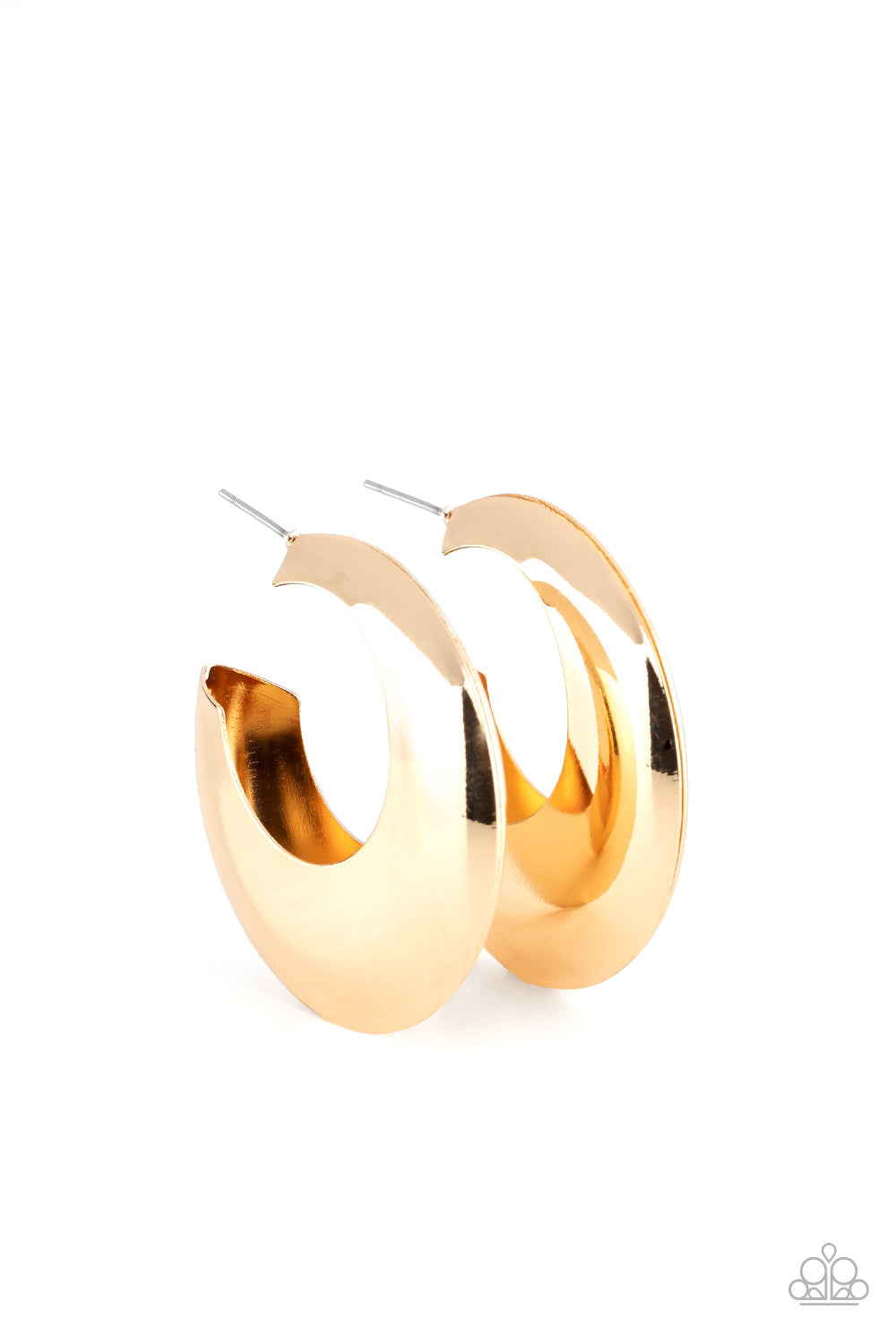 Paparazzi Accessories-Chic CRESCENTO Gold Earrings