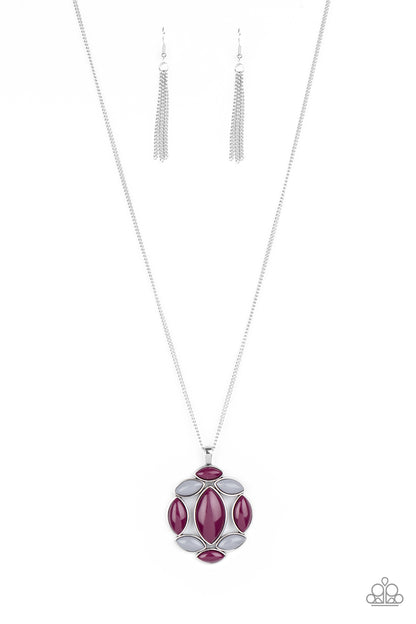 Paparazzi Accessories-Chromatic Cache Purple Necklace Set