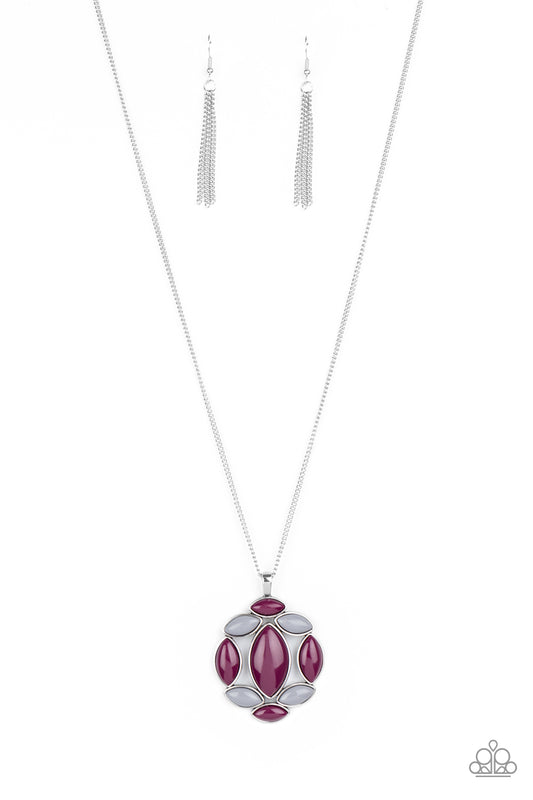 Paparazzi Accessories-Chromatic Cache Purple Necklace Set