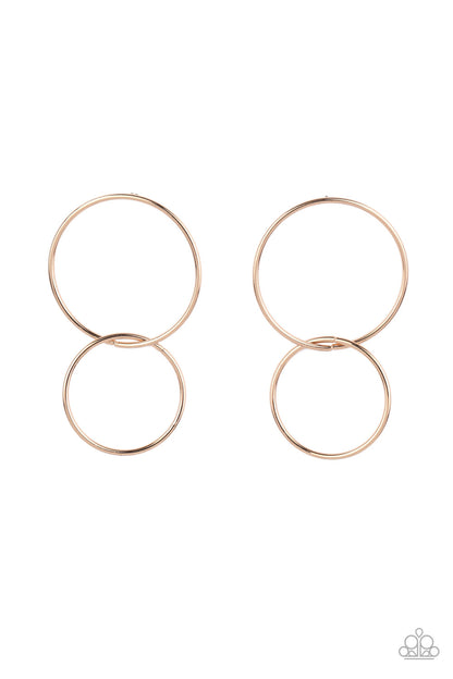 Paparazzi Accessories-City Simplicity Gold Earrings