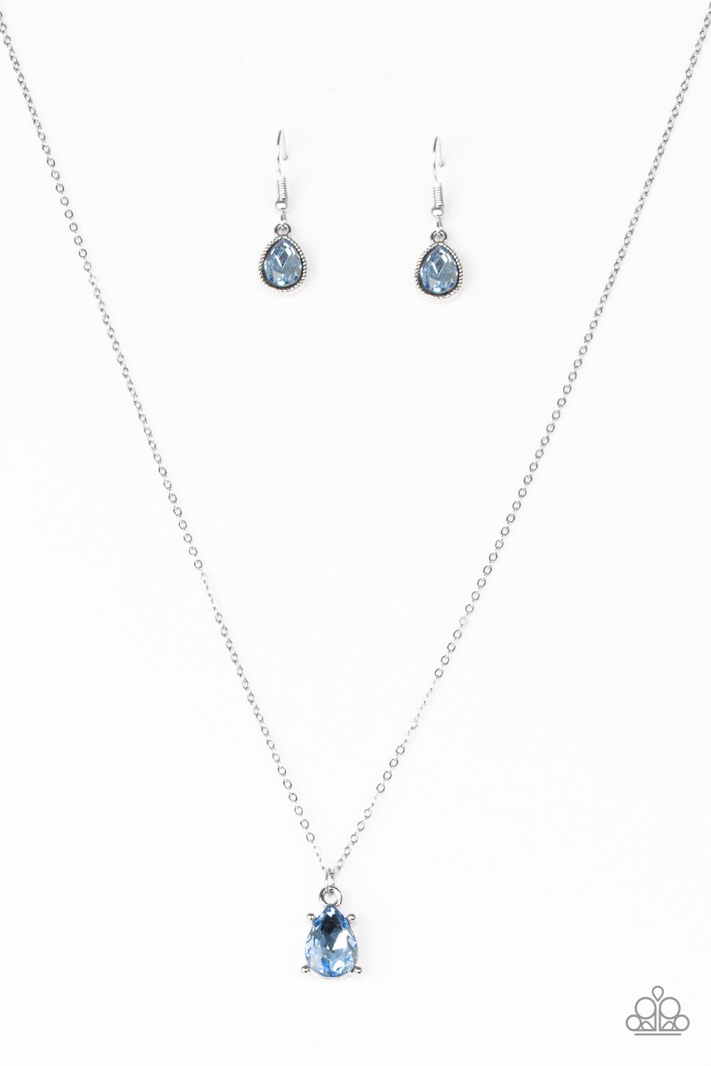 Paparazzi Accessories-Classy Classicist Blue Gem Necklace Set