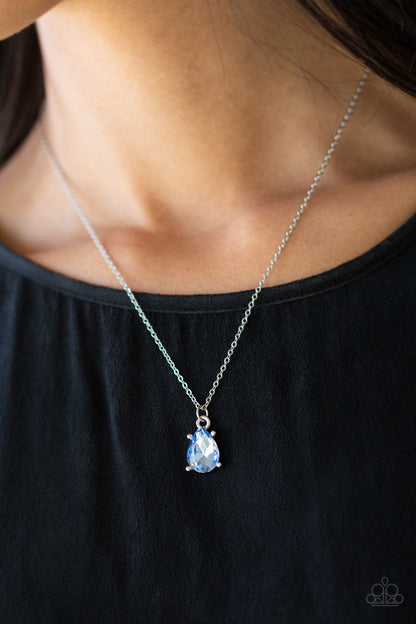 Paparazzi Accessories-Classy Classicist Blue Gem Necklace Set