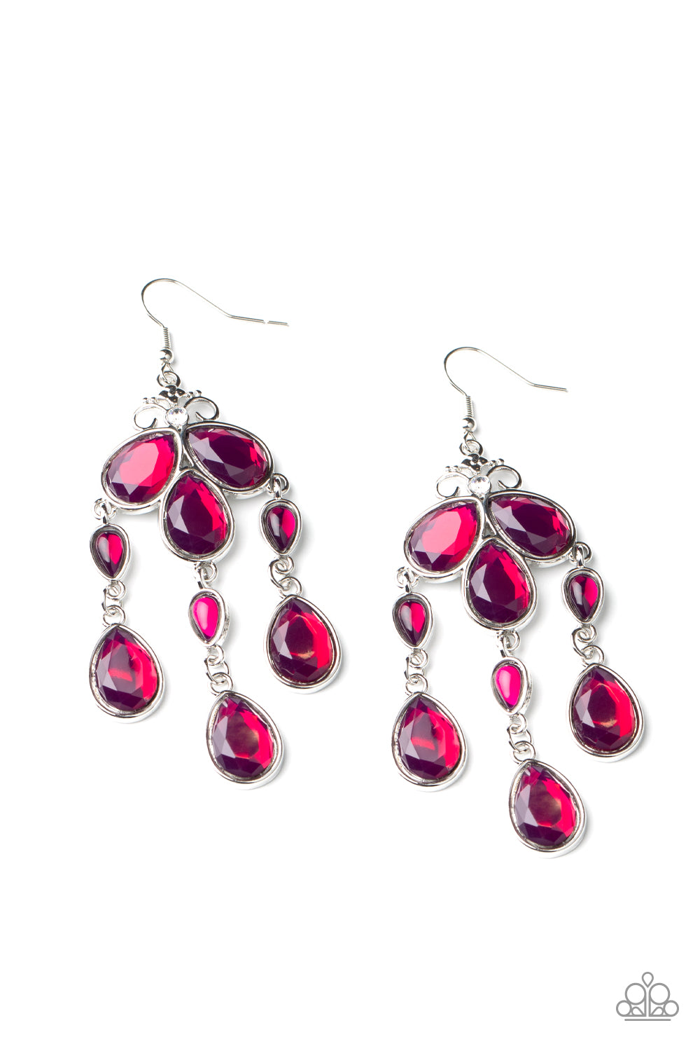 Paparazzi Accessories-Clear The HEIR Purple Teardrop Earrings