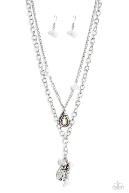 Paparazzi Accessories-Collectors Craftmanship White Stone Necklace Set