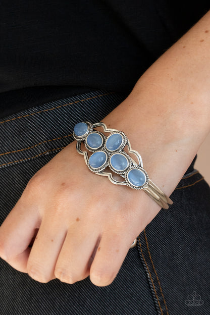Paparazzi Accessories-Color Me Celestial Blue Cat's Eye Stone Bracelet