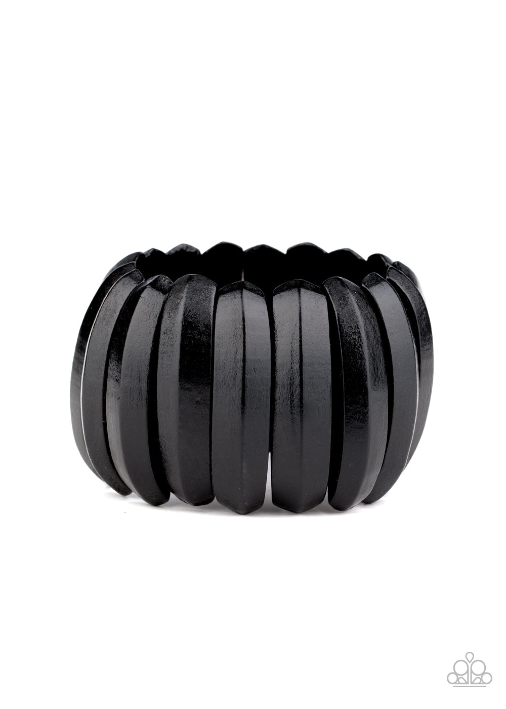 Paparazzi Accessories-Colorfully Congo Black Wood Bracelet