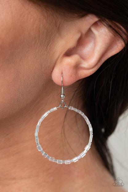 Paparazzi Accessories-Colorfully Curvy Shimmery Earrings