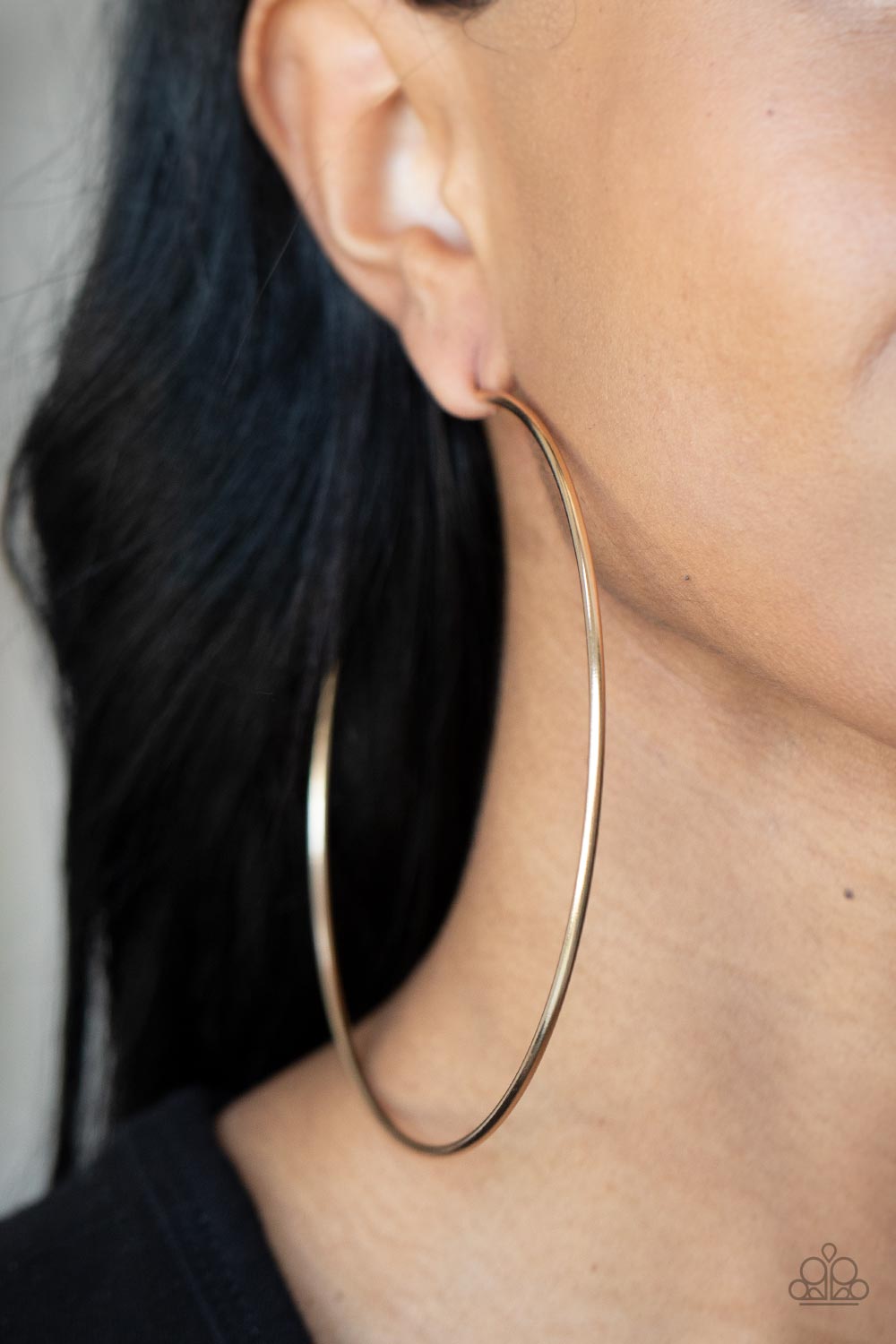 Paparazzi Accessories-Colossal Couture Gold Oversized Hoop Earrings