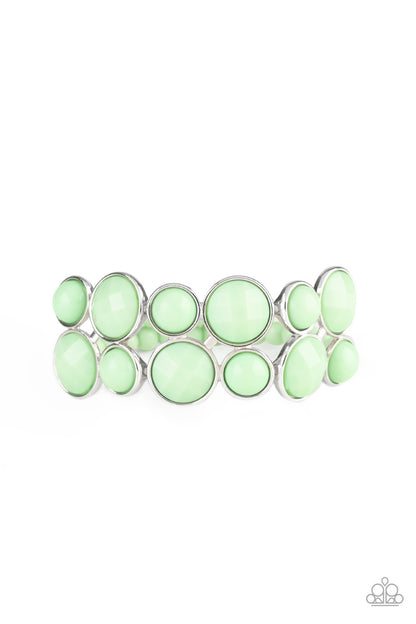 Paparazzi Accessories-Confection Connection Green Bracelet